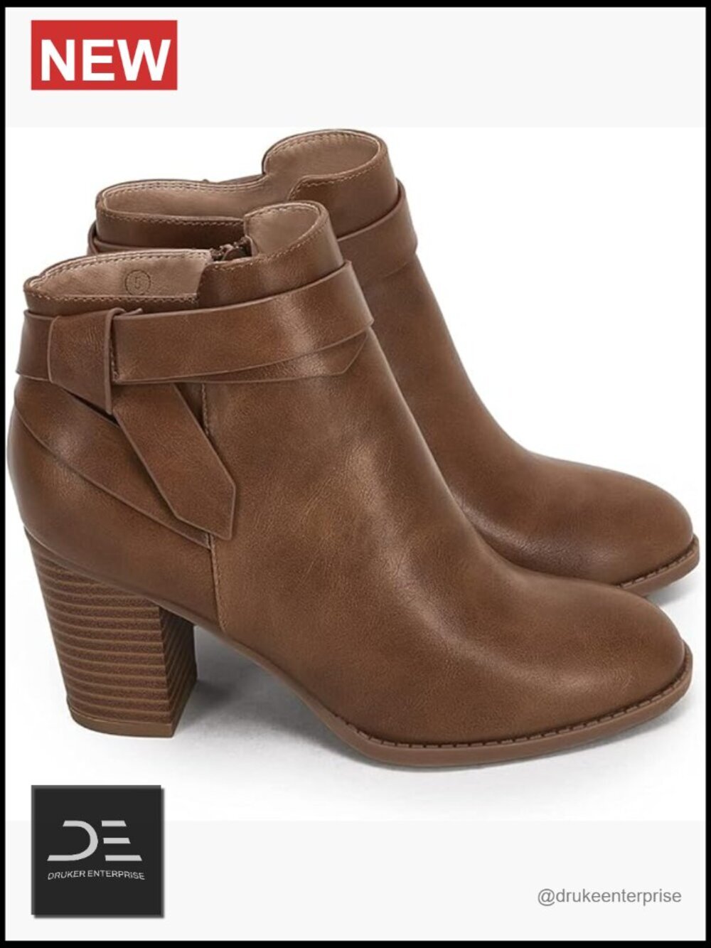 Faux Suede Tie Knot Chelsea Ankle Booties Chunky Stacked Heel Zip Side